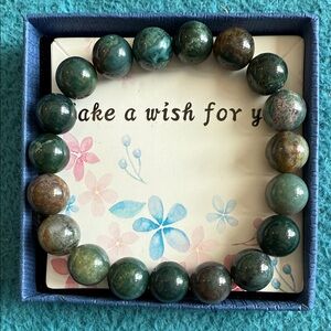 Green Beaded Genuine Stones New Healing Bracelet
